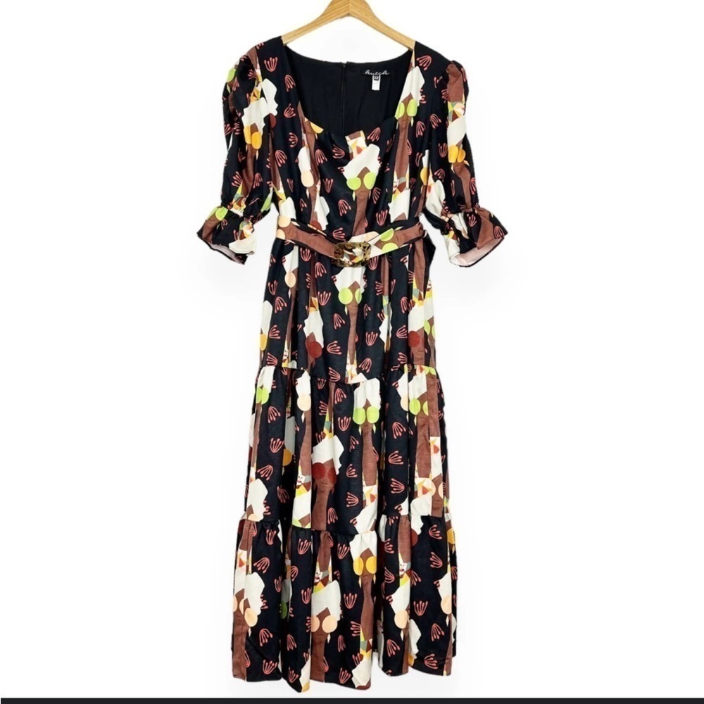 Hutch Anthropologie Maxi Midi sunglass lady Boho Dress Size 6 ModCloth new - Picture 2 of 10